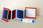 Red and Blue - 8 x 8 cm 